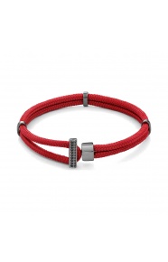 Pulsera de cordón de paladio con diamantes negros de 0,13 ct