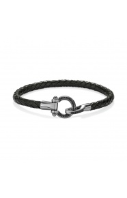 Pulsera de paladio con diamantes negros de 0,25 ct
