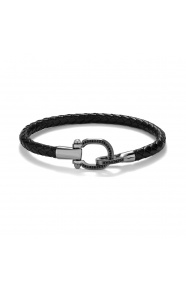 Pulsera de paladio con diamantes negros de 0,27 ct