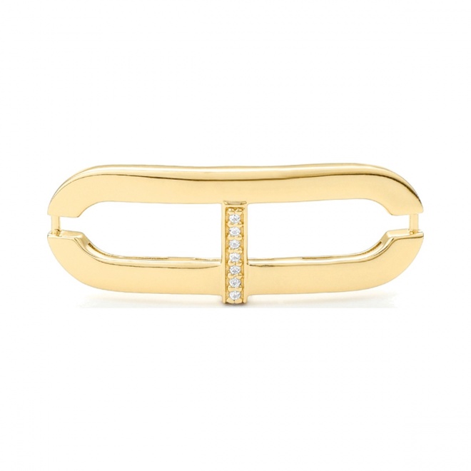 Pulsera de oro amarillo de 18 Kt con diamantes de 0,02 ct