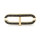 Pulsera de oro amarillo de 18 Kt con diamantes negros de 0,19 ct