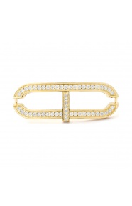 Pulsera de oro amarillo de 18 Kt con diamantes de 0,19 ct