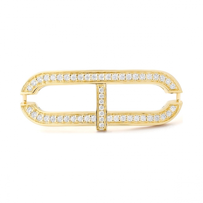Pulsera de oro amarillo de 18 Kt con diamantes de 0,19 ct