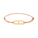 Pulsera de cordón de oro amarillo de 18 Kt con diamantes de 0,02 ct