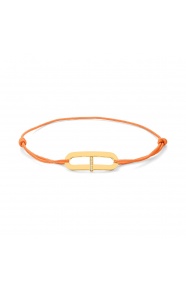 Pulsera de cordón de oro amarillo de 18 Kt con diamantes de 0,02 ct