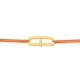 Pulsera de cordón de oro amarillo de 18 Kt con diamantes de 0,02 ct