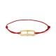 Pulsera de cordón de oro amarillo de 18 Kt con diamantes de 0,19 ct