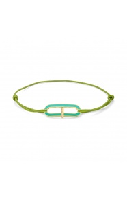 Pulsera de cordón de oro amarillo de 18 Kt con diamantes de 0,02 ct