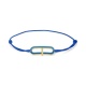 Pulsera de cordón de oro amarillo de 18 Kt con diamantes de 0,02 ct