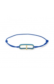 Pulsera de cordón de oro amarillo de 18 Kt con diamantes de 0,02 ct