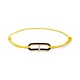 Pulsera de cordón de oro amarillo de 18 Kt con diamantes de 0,02 ct