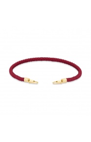 Pulsera de cordón de oro amarillo de 18 Kt