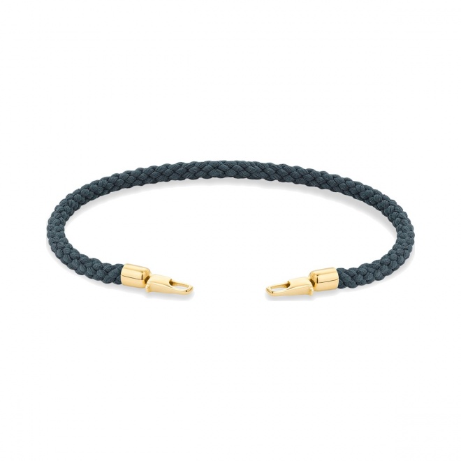 Pulsera de cordón de oro amarillo de 18 Kt