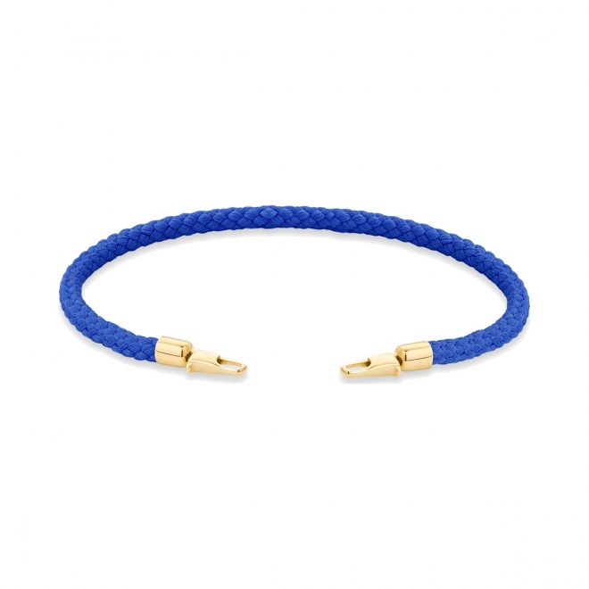 Pulsera de cordón de oro amarillo de 18 Kt