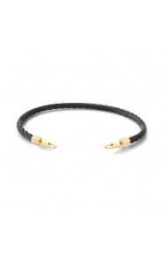 Pulsera de cordón de oro amarillo de 18 Kt