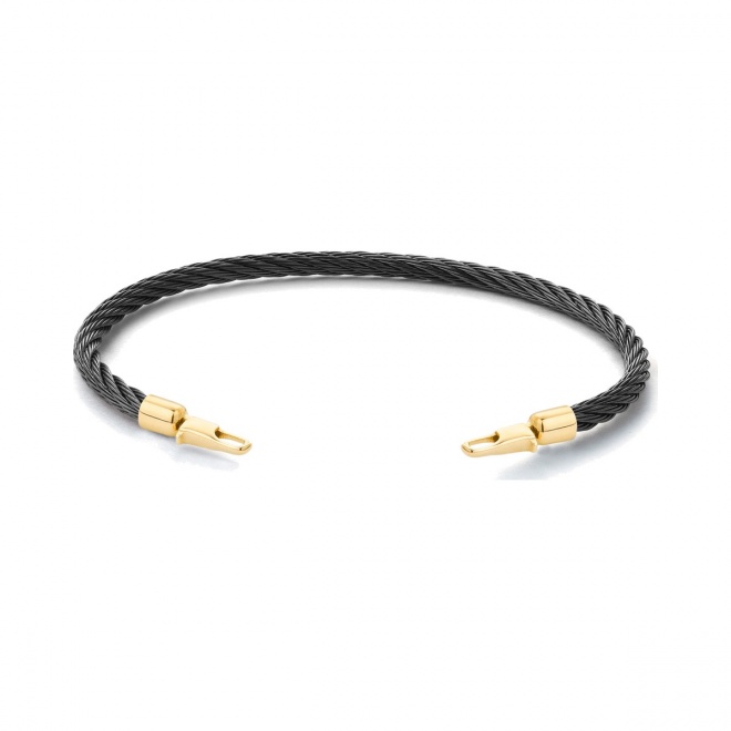 Pulsera de cordón de oro amarillo de 18 Kt