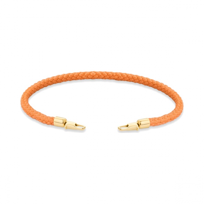 Pulsera de cordón de oro amarillo de 18 Kt