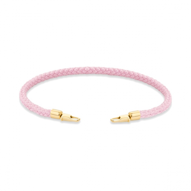 Pulsera de cordón de oro amarillo de 18 Kt