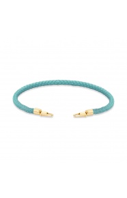 Pulsera de cordón de oro amarillo de 18 Kt