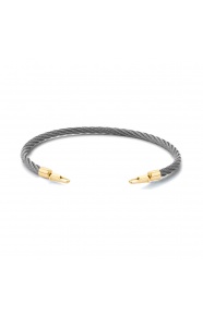 Pulsera de cordón de oro amarillo de 18 Kt