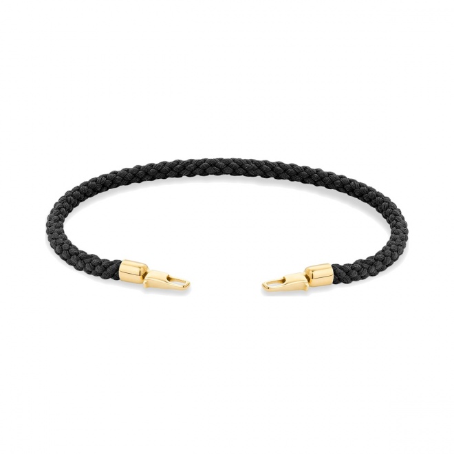 Pulsera de cordón de oro amarillo de 18 Kt