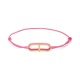 Pulsera de cordón de oro amarillo de 18 Kt con diamantes de 0,02 ct