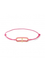 Pulsera de cordón de oro amarillo de 18 Kt con diamantes de 0,02 ct