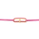 Pulsera de cordón de oro amarillo de 18 Kt con diamantes de 0,02 ct