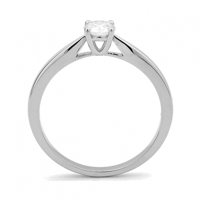 Anillo Solitario de oro blanco de 18 Kt con diamante de 0,32 a 1,02 ct, certificado GIA