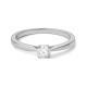 Anillo Solitario de oro blanco de 18 Kt con diamante de 0,32 a 1,02 ct, certificado GIA
