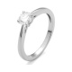 Anillo Solitario de oro blanco de 18 Kt con diamante de 0,32 a 1,02 ct, certificado GIA