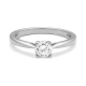 Anillo Solitario de oro blanco de 18 Kt con diamante de 0,32 a 1,02 ct, certificado GIA