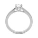 Anillo Solitario de oro blanco de 18 Kt con diamante de 0,32 a 1,02 ct, certificado GIA