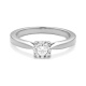 Anillo Solitario de oro blanco de 18 Kt con diamante de 0,32 a 1,02 ct, certificado GIA