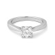 Anillo Solitario de oro blanco de 18 Kt con diamante de 0,32 a 1,02 ct, certificado GIA