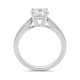 Anillo Solitario de oro blanco de 18 Kt con diamante de 0,32 a 1,02 ct, certificado GIA