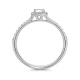 Anillo Rosetón de oro blanco de 18 Kt con diamantes de 0,53 a 1,41 ct, certificado GIA