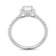 Anillo Rosetón de oro blanco de 18 Kt con diamantes de 0,53 a 1,41 ct, certificado GIA