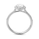 Anillo Rosetón de oro blanco de 18 Kt con diamantes de 0,53 a 1,41 ct, certificado GIA