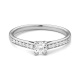 Anillo Solitario de oro blanco de 18 Kt con diamantes de 0,44 a 1,30 ct, certificado GIA