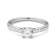 Anillo Solitario de oro blanco de 18 Kt con diamantes de 0,44 a 1,30 ct, certificado GIA