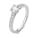 Anillo Solitario de oro blanco de 18 Kt con diamantes de 0,44 a 1,30 ct, certificado GIA