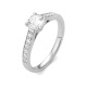 Anillo Solitario de oro blanco de 18 Kt con diamantes de 0,44 a 1,30 ct, certificado GIA
