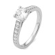 Anillo Solitario de oro blanco de 18 Kt con diamantes de 0,44 a 1,30 ct, certificado GIA