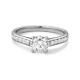 Anillo Solitario de oro blanco de 18 Kt con diamantes de 0,44 a 1,30 ct, certificado GIA