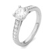 Anillo Solitario de oro blanco de 18 Kt con diamantes de 0,44 a 1,30 ct, certificado GIA