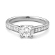 Anillo Solitario de oro blanco de 18 Kt con diamantes de 0,44 a 1,30 ct, certificado GIA