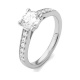 Anillo Solitario de oro blanco de 18 Kt con diamantes de 0,44 a 1,30 ct, certificado GIA