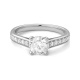 Anillo Solitario de oro blanco de 18 Kt con diamantes de 0,44 a 1,30 ct, certificado GIA