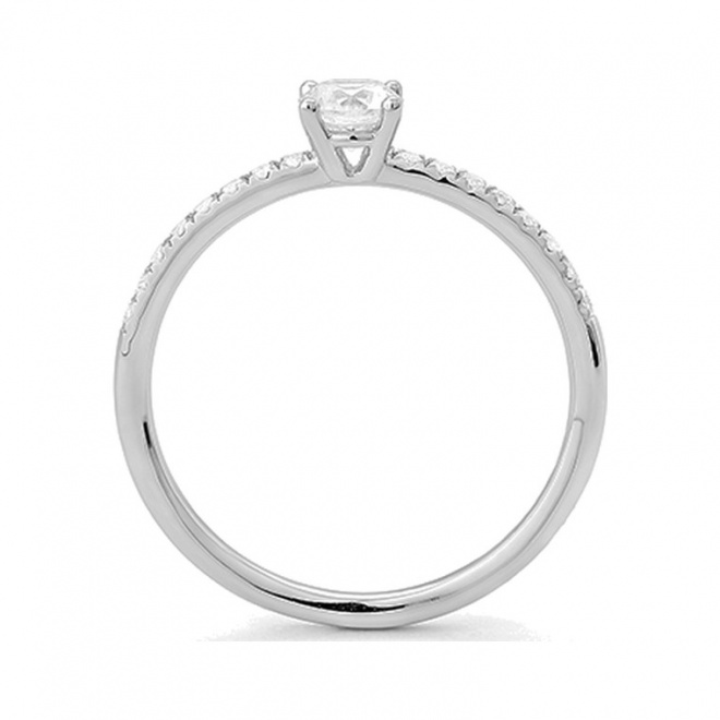 Anillo Solitario de oro blanco de 18 Kt con diamantes de 0,46 a 1,16 ct, certificado GIA